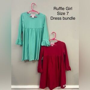 Girls size 7 Ruffle Girl dress bundle